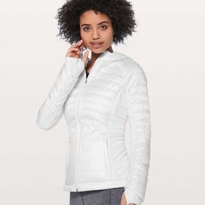 Lululemon Down for a Run Jacket in White Size 6
